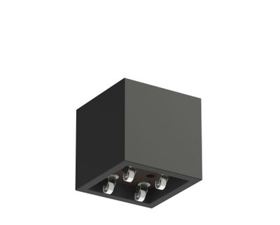 Polyester plantenbak CARREZ met wielen 50x50x50cm.