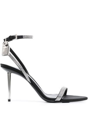 TOM FORD sandales à ornements en cristal 105 mm - Noir