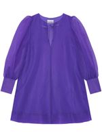 GANNI robe courte à manches bouffantes - Violet