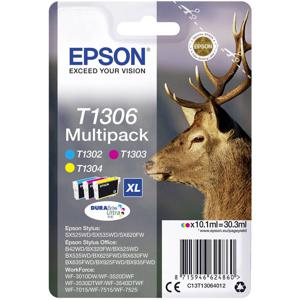 Epson Inktcartridge T1306 Origineel Combipack Cyaan, Magenta, Geel C13T13064012