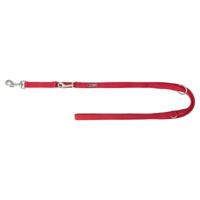 TRIXIE HONDENRIEM PREMIUM DUBBELGESTIKT VERSTELBAAR ROOD