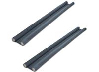 Dubbele tochtstoppers - 2 stuks - 95 cm - Grijs