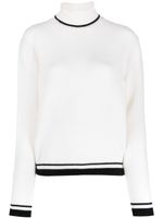 MSGM stripe-edge wool-blend jumper - Blanc