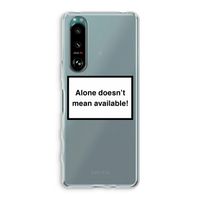 Alone: Sony Xperia 5 III Transparant Hoesje