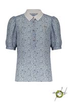 NoBell Meisjes blouse - Tami - Blauw Fog - thumbnail