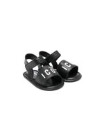 DSQUARED2 KIDS logo-print leather sandals - Noir - thumbnail