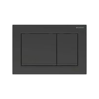 Drukplaat Geberit Omega 30 voor 2-toets Spoeling met Zwarte Designstroken Mat Zwart Drukplaat Geberit Omega 30 voor 2-toets Spoeling met Zwarte Designstroken Mat Zwart