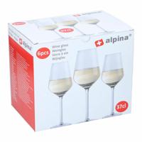 Set of wine glasses Alpina Transparant 370 ml (6 Stuks) - thumbnail