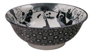 Zwart-Witte Ninja Kom - Mixed Bowls - 1000ml - 20,3 x 8cm
