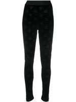 Dolce & Gabbana logo-debossed cotton leggings - Noir - thumbnail