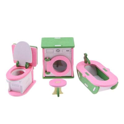 Simulatie miniatuur houten meubelen kinderen speelgoed Doll House set (583)