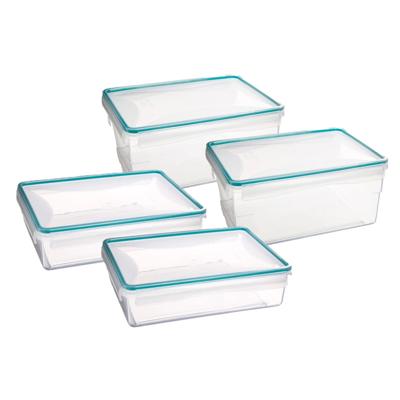 5Five set vershoudbakjes - met deksel - kunststof - luchtdicht - 2x2200 + 2x3700 ml