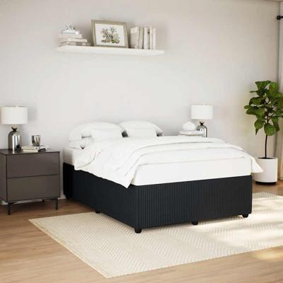 Bedframe zonder matras 140x200 cm fluweel zwart