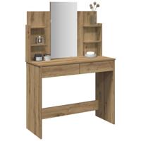 Kaptafel met spiegel 96x39x142 cm artisanaal eikenkleur