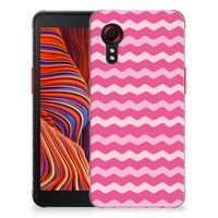 Samsung Galaxy Xcover 5 TPU bumper Waves Pink - thumbnail