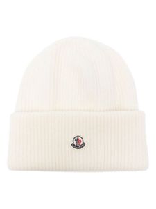 Moncler bonnet à patch logo - Tons neutres