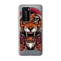 Tiger and Rattlesnakes: Huawei P40 Pro Transparant Hoesje