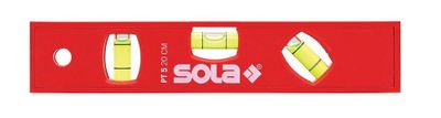 Sola Kunststof waterpas PT5/20, 20cm 3 libellen hobby rood - 01430201 - 01430201