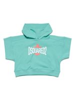 DSQUARED2 KIDS hoodie en coton à logo imprimé - Bleu