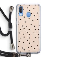 Kleine kattenkopjes: Samsung Galaxy A40 Transparant Hoesje met koord