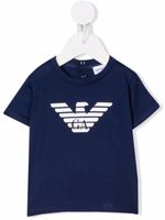 Emporio Armani Kids t-shirt à logo imprimé - Bleu - thumbnail