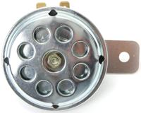 MZA Claxon horns 6 volt chrome universal