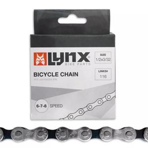 Lynx derailleur ketting 6/7/8 - 116 schakels - zwart