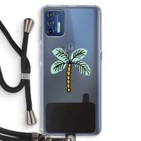 Palmboom: Motorola Moto G9 Plus Transparant Hoesje met koord
