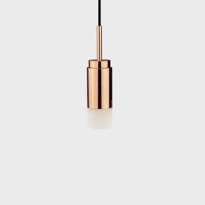 Anour Donya Onyx Cylinder Hanglamp - Witte kap - Gepolijst koper Anour Donya Onyx Cylinder Hanglamp - Witte kap - Gepolijst koper