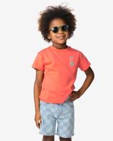 HEMA Kinder T-shirt print - 2 stuks koraal (koraal)