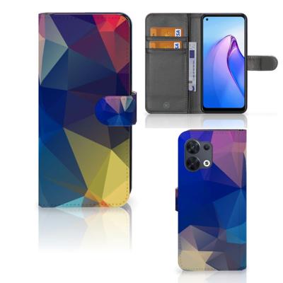 OPPO Reno8 | Book Case | Polygon Dark