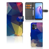 OPPO Reno8 | Book Case | Polygon Dark