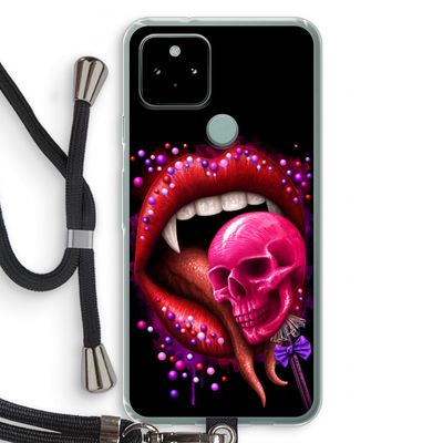 Dodelijk zoet: Pixel 5 Transparant Hoesje met koord