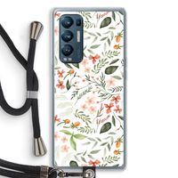 Sweet little flowers: Oppo Find X3 Neo Transparant Hoesje met koord