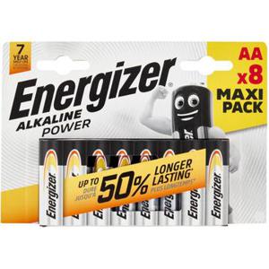 Energizer Alkaline Power LR6/AA Alkaline batterijen - 8 stuks.