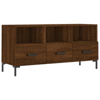 The Living Store Televisiekast - TV Meubel - 102 x 36 x 50 cm - Bruineiken