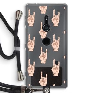 Rock: Sony Xperia XZ2 Transparant Hoesje met koord