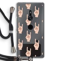 Rock: Sony Xperia XZ2 Transparant Hoesje met koord