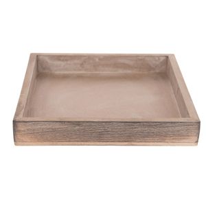 Houten kaarsenbord/plateau vierkant 20 x 20 cm