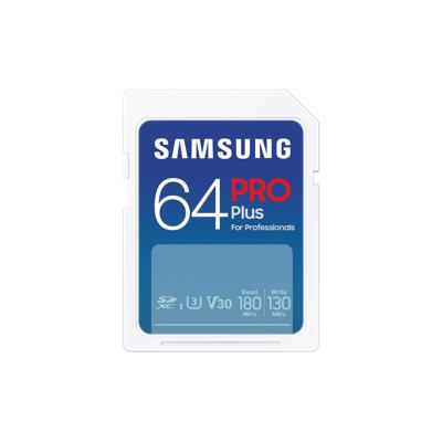 Samsung Pro Plus SD Card 64GB SD-Kaart Wit