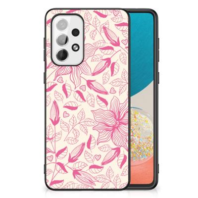 Samsung Galaxy A73 Bloemen Hoesje Pink Flowers