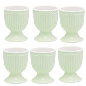 6x GreenGate Eierdoppen Alice lichtgroen Ø 5 cm - 6 stuks