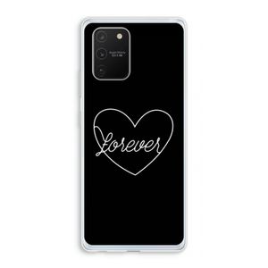Forever heart black: Samsung Galaxy S10 Lite Transparant Hoesje