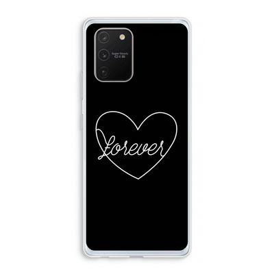 Forever heart black: Samsung Galaxy S10 Lite Transparant Hoesje