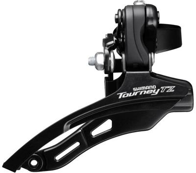 Shimano voorderailleur 6/7-speed tourney tz fd-tz500 down swing/top pull hoge klem ø28,6 mm 42t