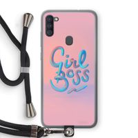 Girl boss: Samsung Galaxy A11 Transparant Hoesje met koord
