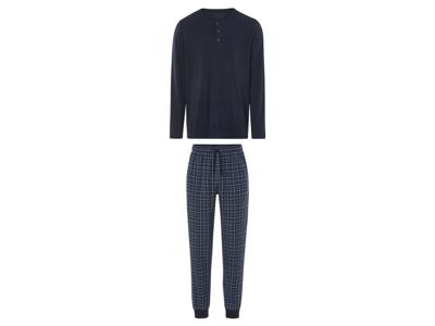 LIVERGY Heren pyjama (M, Marineblauw)