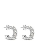 Yoko London boucles d'oreilles Eclipse en or blanc 18ct serties de perles d'Akoya et de diamants - Argent - thumbnail