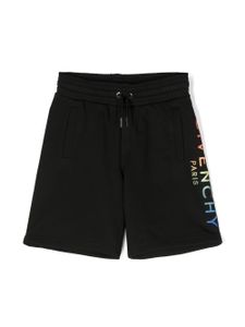 Givenchy Kids short à logo brodé - Noir