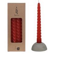 Twisted Candles Set 4 st. Red - Buitengewoon de boet